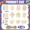 DIY Unfinished Sugar Skull Ornaments Halloween Hanging Blank Skull Crafts with Rope and Coloring Pen for Dia De Los Muertos Party Decorations